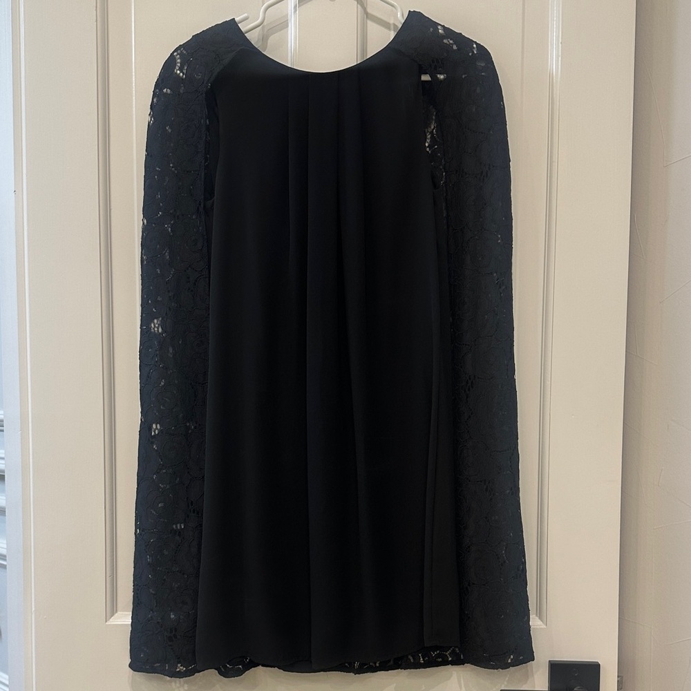 Chelsea & Violet Lace, Cape Dress in Black